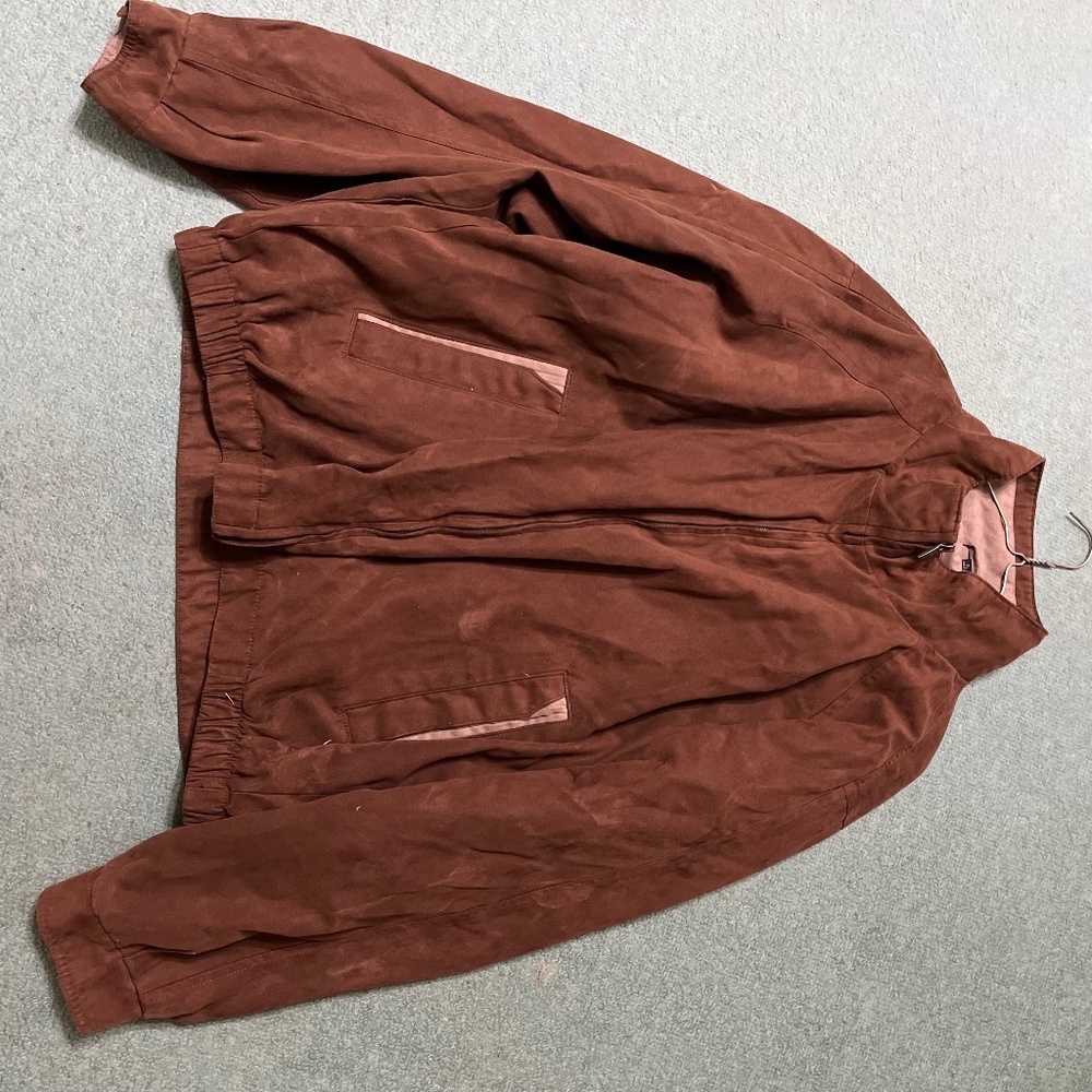 Vintage Expedition by Robert Comstock suede bomber jacket XL